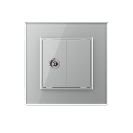 Розетка ТВ Серая Livolo