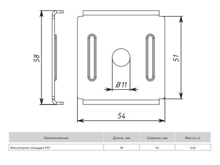 Фиксаторная площадка EKF