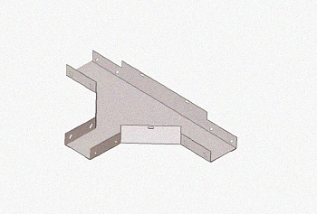 Лоток тройниковый замковый глухой ОТЗГ 200х100 УХЛ1, оцинкованный лист, S1,2