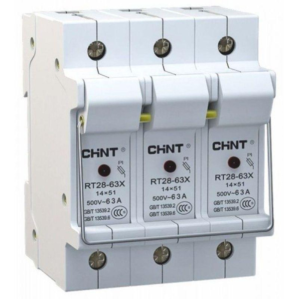 Держатель плавких вставок с индикацией RT28-63X 14х51 3П (R) CHINT