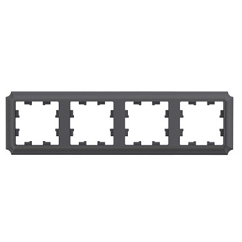 ATLASDESIGN ANTIQUE 4-постовая рамка, универсальная, базальт Systeme Electric