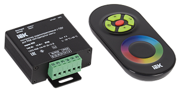 Контроллер с ПДУ радио RGB 3 канала 12В 4А 144Вт черный IEK