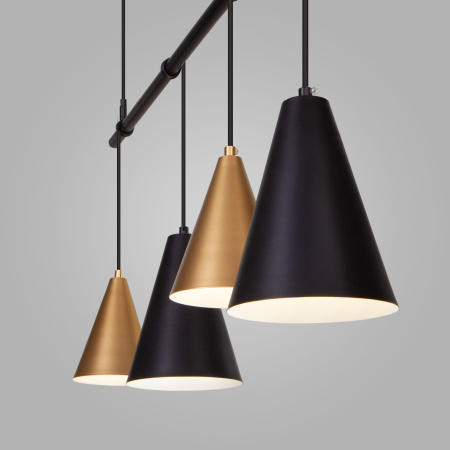 Подвесной светильник 5*E14 60Вт черный IP20 (50088/5 черный / золото) Eurosvet