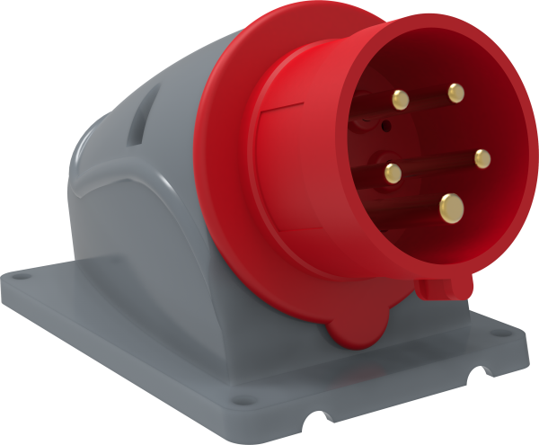 Вилка стационарная ССИ-515 16А-6ч/200/346-240/415В 3Р+РЕ+N IP44 MAGNUM IEK