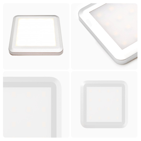 12-02 Комплект светодиодных светильников квадратных накладных, 12 В, 1,3 Вт х 4 шт, smd 3528, ТБ Apeyron