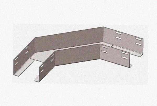Лоток угловой глухой КГГ 200х65-135 УХЛ1 поворот на 135, горячее цинкование S1,5
