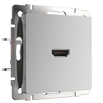 Розетка HDMI (серебряный) СУ IP20 Werkel