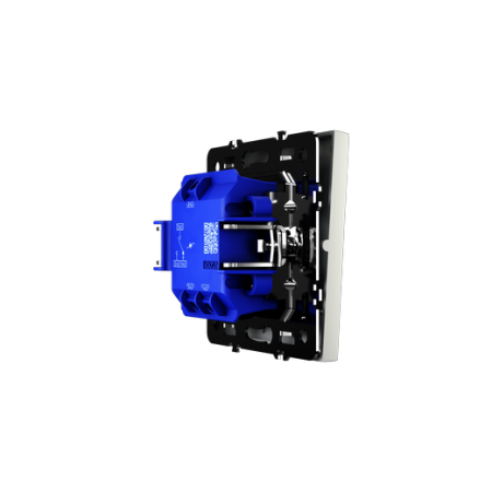 Проходной переключатель встраиваемый Voltum S70 одноклавишный с подсветкой 10А, (сталь)