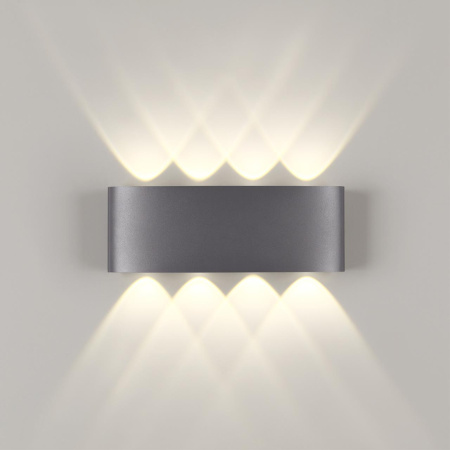 Ландшафтный настенный св-к IP54 LED 4000K 8W 85-265V CALLE темно-серый NOVOTECH