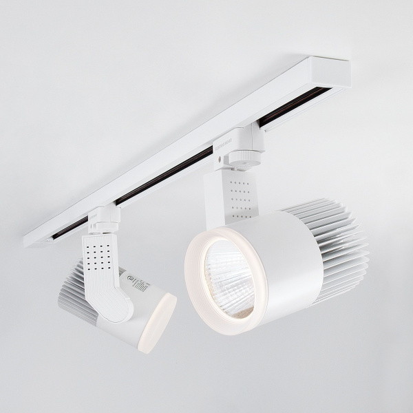 Трековый светодиодный светильник для однофазного шинопровода 20Вт 4200К белый IP20 Accord (a039437) Elektrostandard