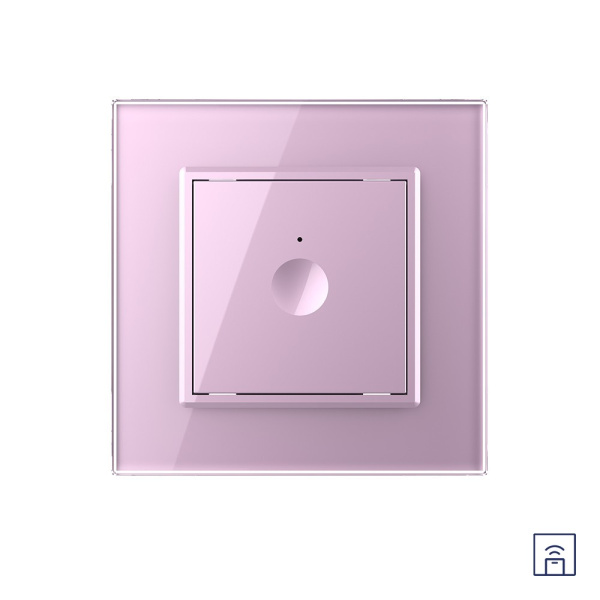 Одноклавишный сенсорный выключатель Module с функцией радиоуправления, цвет розовый Livolo
