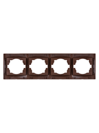 Рамка 4-х постовая горизонтальная венге "Лама" TDM