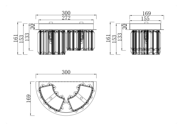 Бра 2*G9 40Вт Хром IP20 Colline MOD083WL-02CH Maytoni