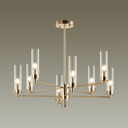 Люстра потолочная E14 8*40W 220V KAMILLA золотой LUMION