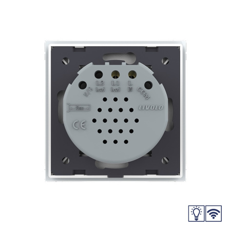 Сенсорный радиоуправляемый диммер 1 клавиша 1 пост Белый Livolo