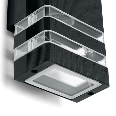 Светильник садово-парковый Feron DH0807, на стену вверх/вниз, E27 230V, черный