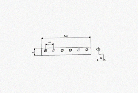 Соединитель лотковый замковый СЛЗх80, без покрытия, S1,5