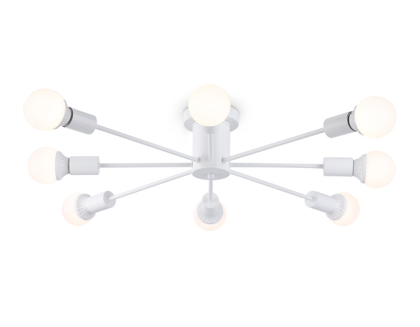 Потолочный светильник в стиле лофт TR80408/8 WH белый E27/8 max 60W D950*150 Ambrella Light