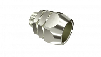 Взрывозащищенная Ex e муфта мет.рукав в гладкой изоляции в оплетке-коробка. DN26 мм. M32х1,5. Никелированная латунь. IP66/67 DKC