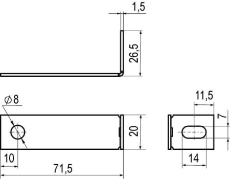 Держатель огнестойкой перегородки для консолей BBL/BBM, цинк-ламель DKC