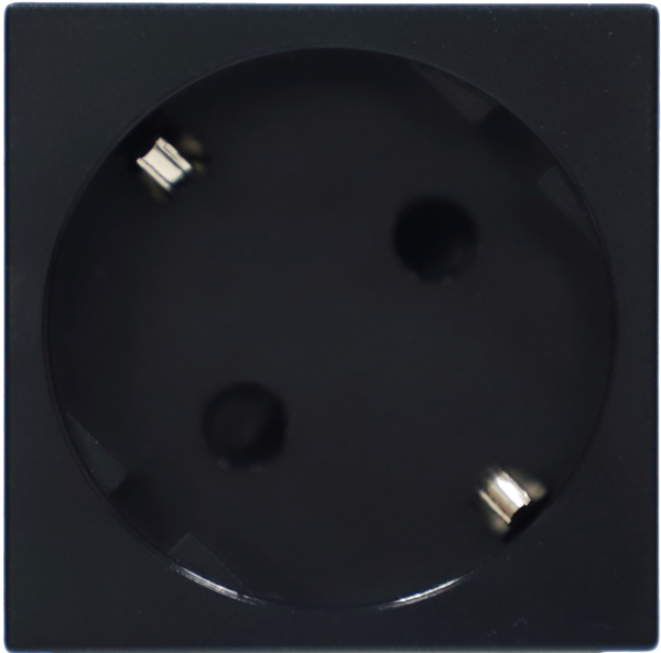 Donel Розетка 2К+З нем.ст., 45 гр., с з/ш, черн. (45х45мм), серия (тип) DF6