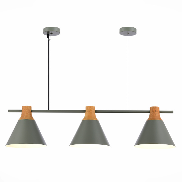Светильник подвесной Серый/Серый, Светлое дерево E14 3*40Вт SLE125113-03 EVOLUCE