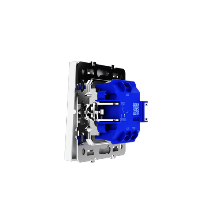 Проходной переключатель встраиваемый Voltum S70 одноклавишный 10А, (белый матовый)