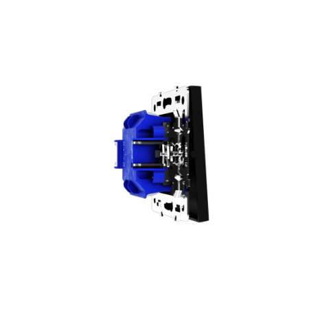 Выключатель встраиваемый Voltum S70 одноклавишный 10А, (черный матовый)