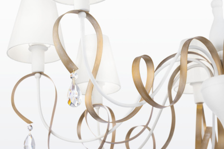 Люстра 8*E14 40Вт Белый с Золотом IP20 Intreccio ARM010-08-W Maytoni