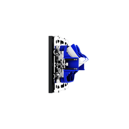 Розетка компьютерная встраиваемая Voltum S70 двойная RJ45+RJ45 КАТ.6, (графит)