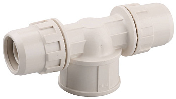 Кран "ШиреФит" запорный в сборе "штуцер с гайкой - кран запорный - штуцер с гайкой", 26мм ЗУБР