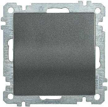 Выключатель 1-клавишный ВС10-1-0-Б 10А BOLERO антрацит IEK