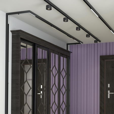 Трековый св-к для низков.шинопровода IP20 LED 4000K 24W 48V FLUM черный D NOVOTECH