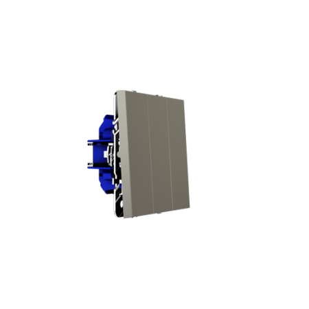 Выключатель встраиваемый Voltum S70 трехклавишный 10А, (шелк)