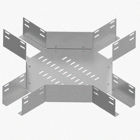 Лоток крестообразный глухой КМГ 100х100 УТ1,5, оцинкованный лист S1,0
