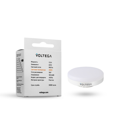 Лампа св/д GX53 12Вт 2800K Simple 7774 Voltega