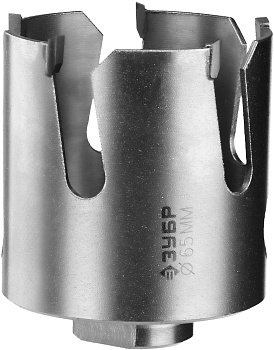 ПРОУНИВЕРСАЛ 65мм, коронка с твердосплавными резцами ЗУБР