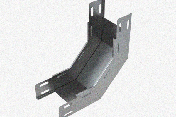 Лоток замковый глухой КПЗГ 100х50-45 УХЛ1 для поворота трассы вверх на 45, горячее цинкование, S1,5
