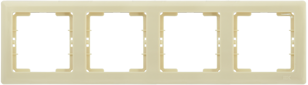 Рамка 4-местная горизонтальная РГ-4-БК BOLERO кремовый IEK