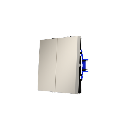 Проходной переключатель встраиваемый Voltum S70 двухклавишный 10А, (кашемир)