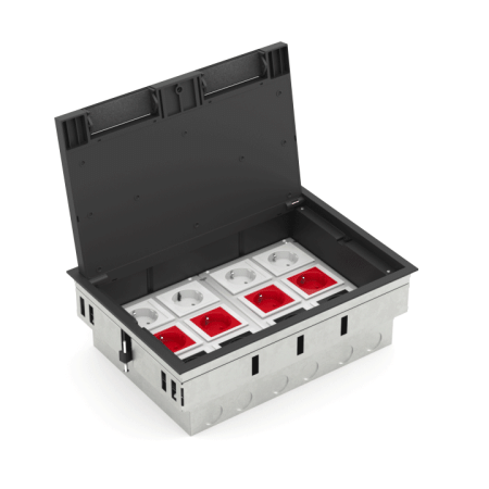 Donel Лючок в пол 24 мод. (12 мод. 45х45 мм.), крышка ABS +гальванизированная стальная вставка