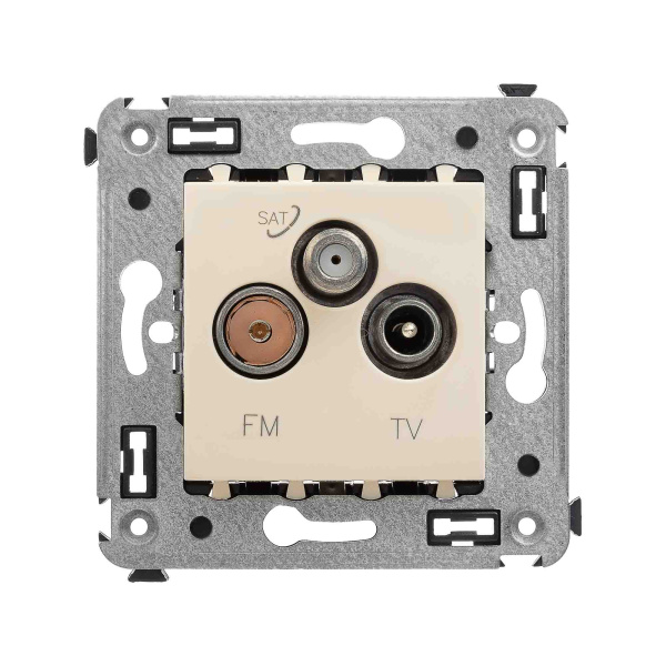 Розетка TV-FM-SAT в стену, "Avanti", "Ванильная дымка" DKC