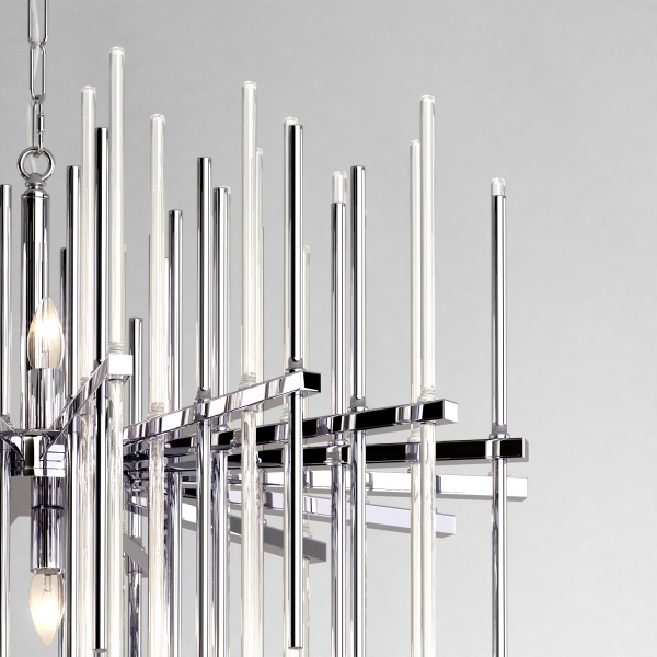 Умный подвесной светильник 8*E14 60Вт хром IP20 Allure (355/8 Smart хром) Bogate's