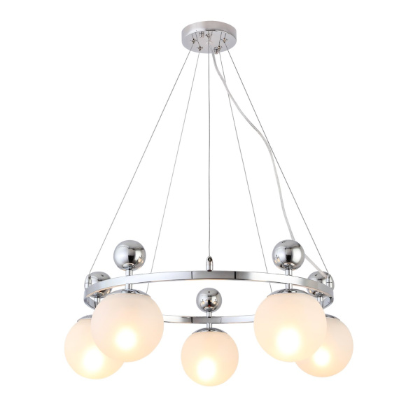 Люстра подвесная Хром/Белый E27 5*60Вт SLE106103-05 EVOLUCE