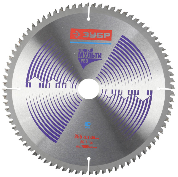 Мультирез 255 x 30мм 80Т, диск пильный по алюминию ЗУБР