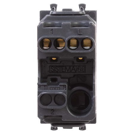 Выключатель модульный, "Avanti", "Черный квадрат", 1 модуль DKC