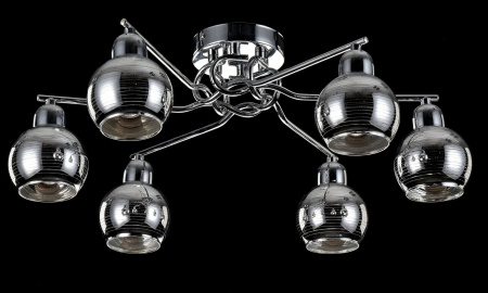Потолочный светильник 6*E14 40Вт Хром IP20 Cosmo FR5102-CL-06-CH Freya