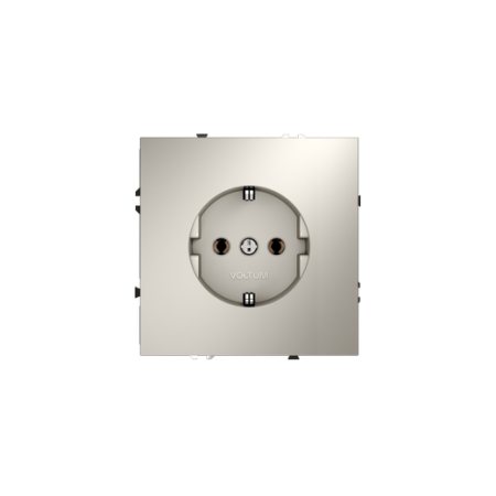 Розетка встраиваемая Voltum S70 с заземлением 16А, (кашемир)