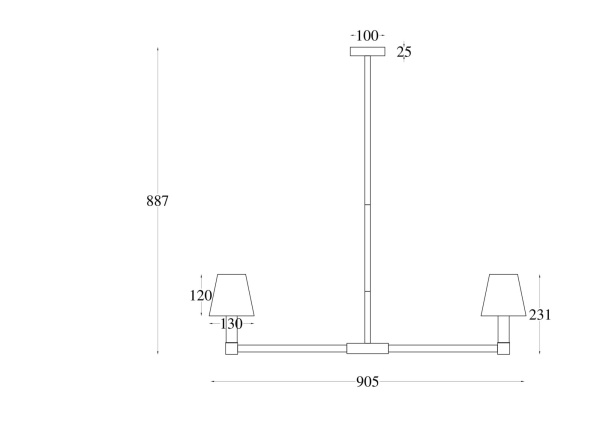 Подвесной светильник 9*E14 40Вт Черный IP20 Tet-a-tet MOD104PL-09B Maytoni