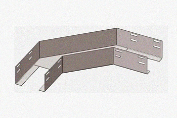 Лоток угловой перфорированный КГ 100х25-135 УХЛ1 поворот на 135, горячее цинкование, S1,5